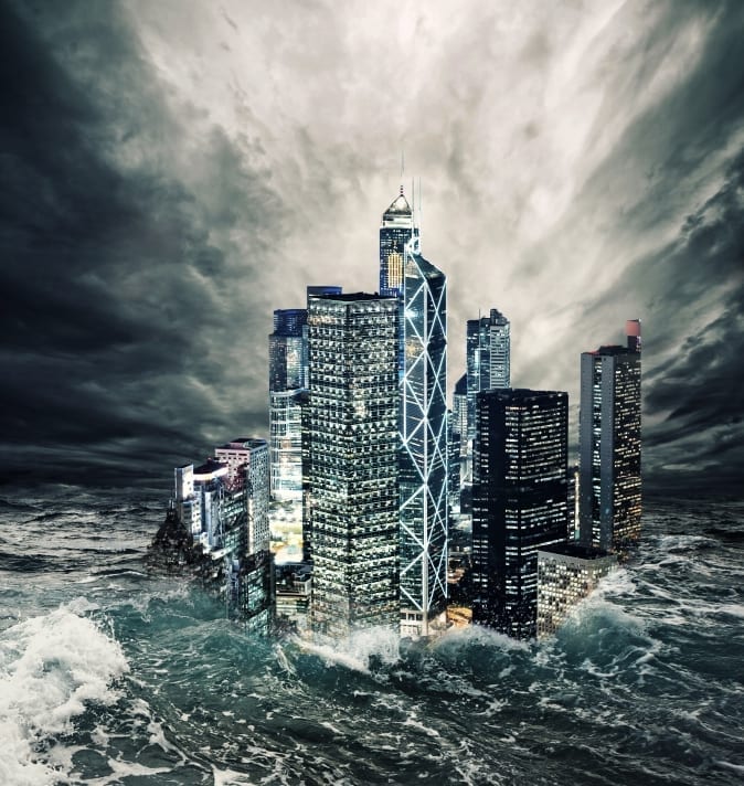 The end of the world Ocean storm