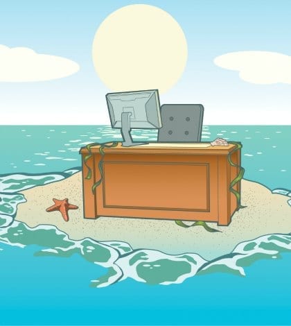 DESK ON AN ISLAND 420