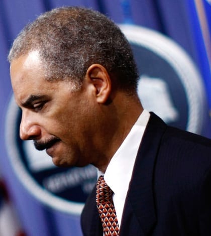 Holder Holds Press Conf. About Indictments Of Mexican Drug Cartel Members WASHINGTON - AUGUST 20: U.S. Attorney General Eric Holder appears at a press conferenc to announce indictments against 43 defendants in the U.S. and Mexico on charges of drug trafficking August 20, 2009 in Washington, DC. During the press conference, Holder also responded to questions relating to the release of Lockerbie bomber Abdel Baset al-Megrahi by Scottish officials earlier in the day. (Photo by Win McNamee/Getty Images)