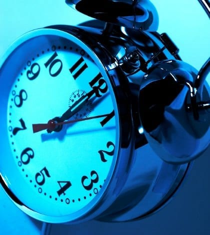 An alarm clock. An alarm clock.