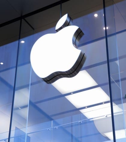 Montreal,Quebec,Canada-june 14,2012:Apple computers logo on facade window of Apple store in Montreal Canada.