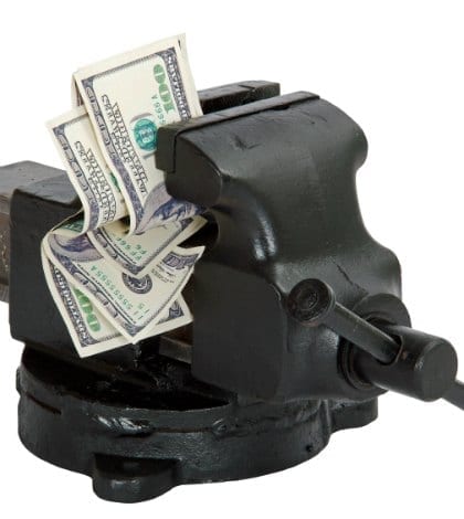 Table vise squeezing Dollars Table vise squeezing Dollars