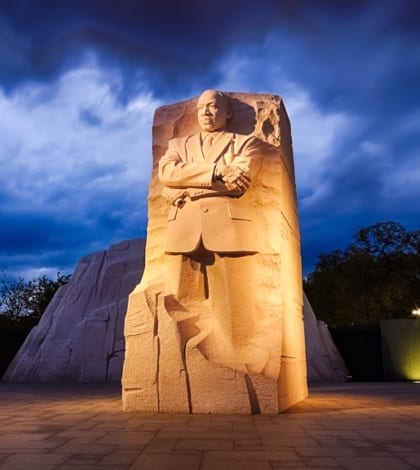 Washington, DC, USA - October 10, 2012: Memorial to Dr. Martin Luther King. The memorial is America's 395th national park.