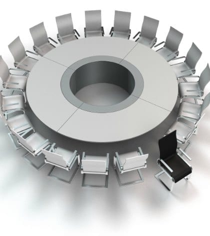 conceptual 3D rendering showing a meeting table with opposition conceptual 3D rendering showing a meeting table with opposition