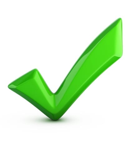 green checkmark, tick green checkmark isolated on white