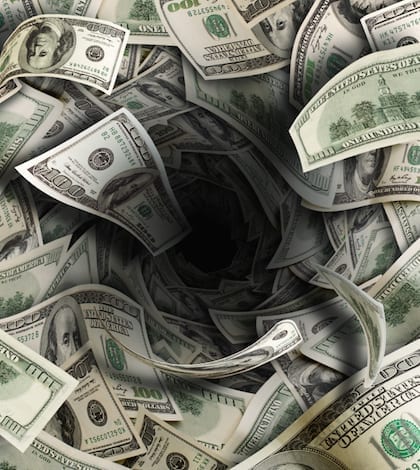 Tunnel of $100 dollar bills