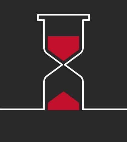 HOURGLASS TIME 47877230 420 Abstract background with an hourglass from ribbon. Sand clock icon. Glass timer symbol. The concept of time is not forever