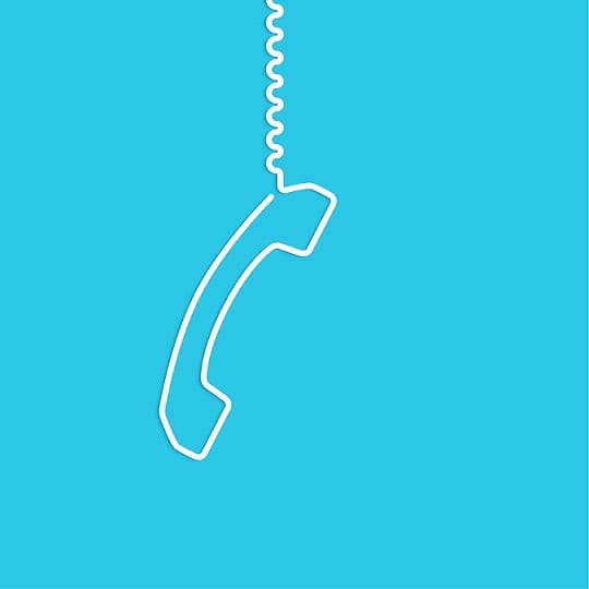 Abstract background with the handset hanging on a wire. The concept of adverse communication Call technical support. Contacts.