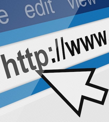 Web page access Arrow on url on web page