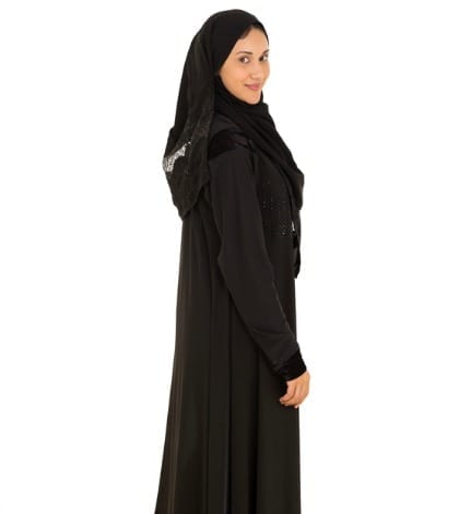 pretty young muslim woman looking back isolated on white pretty young muslim woman looking back isolated on white