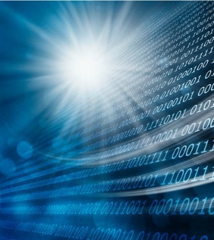 Abstract binary code background with bokeh lights. Abstract binary code background with bokeh lights.