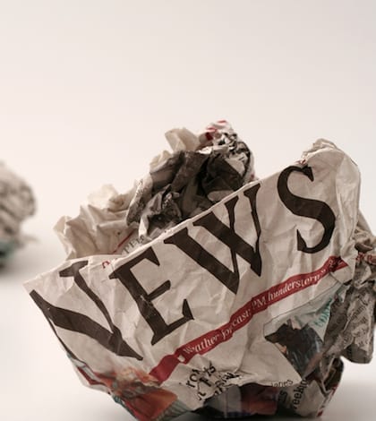 Bad news #2 ball of generic newspapers with the word NEWS visibleView other variations of the concept: