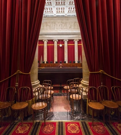 United States Supreme Court Chamber in Washington, DC Washington, DC USA - October 23, 2015: Supreme Court of the United States Entry to Courtroom