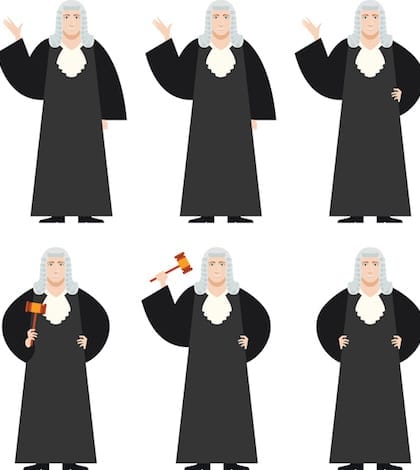 Vector image of the Set of Judges