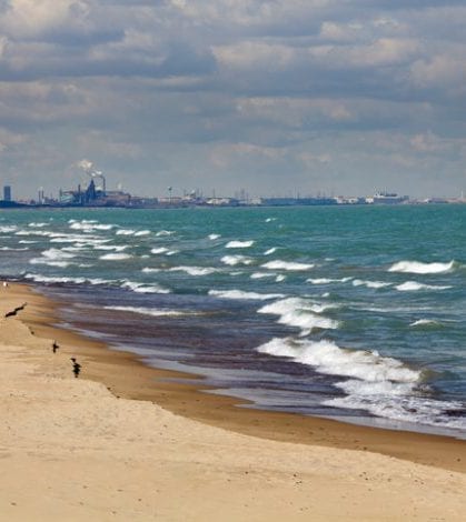 Industrial area by Lake Michigan Industrial area by Lake Michigan in Indiana