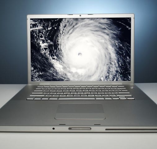 Hurricane Storm on Laptop Computer Screen Earth Image: visibleearth.nasa.gov