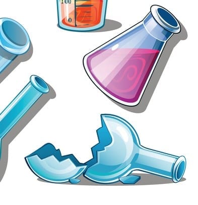Large set of flasks with liquid and without it Large set of flasks with liquid and without it. Elements on medicine or chemistry theme
