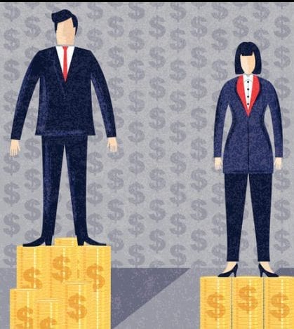 Business Man and Woman Workplace Inequality