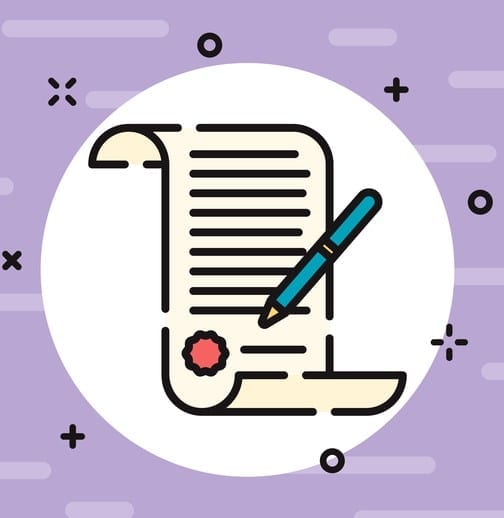 Contract Open Outline Wedding Icon A flat design/thin line wedding icon with small openings in the outlines to add some character. Color swatches are global so it’s easy to edit and change the colors. File is built in CMYK for optimal printing and the background is on a separate layer.
