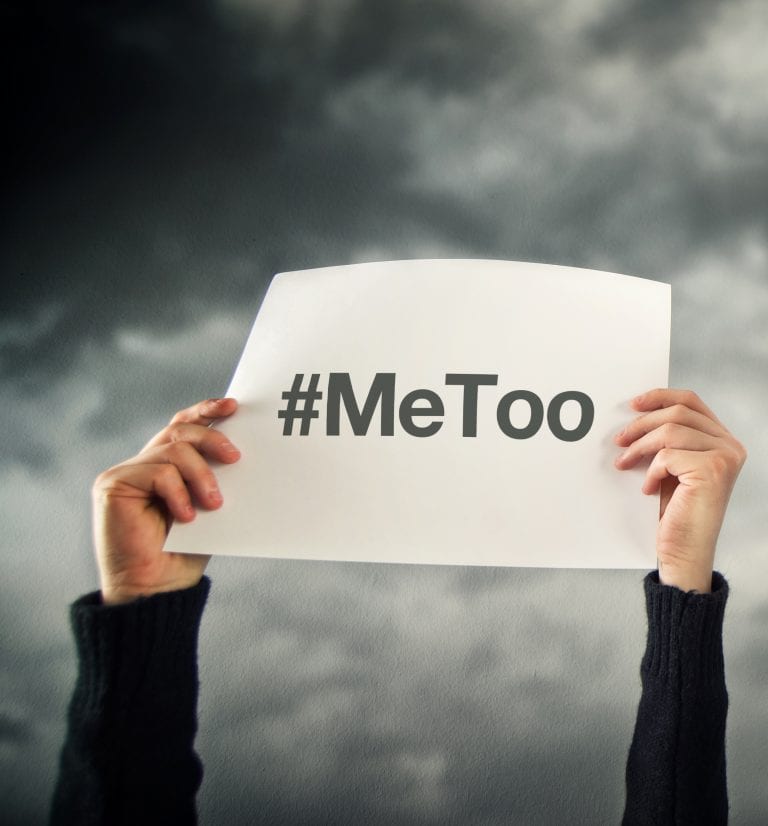 Hashtag MeToo, violence against women and sexual harassment conceptual image