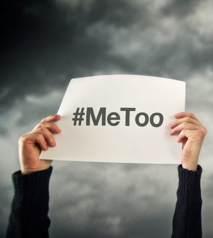 Hashtag MeToo, violence against women and sexual harassment conceptual image