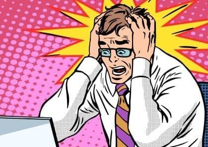 shocked alarmed computer surprised astonish amazed 82288895 Businessman working on laptop pop art retro style. Bad news panic is a financial failure. Computers and office work. Man and modern technology