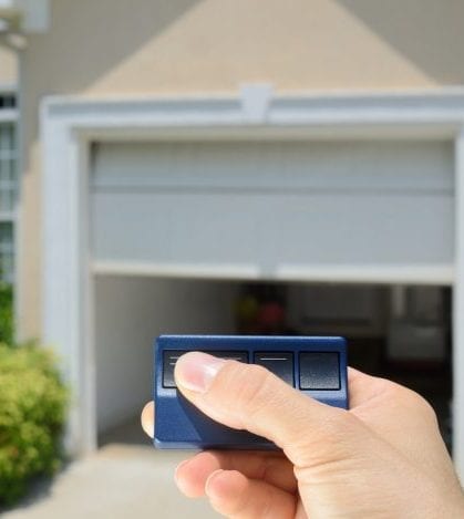 Garage Door Opener Garage Door Opener opening a residential garage door.