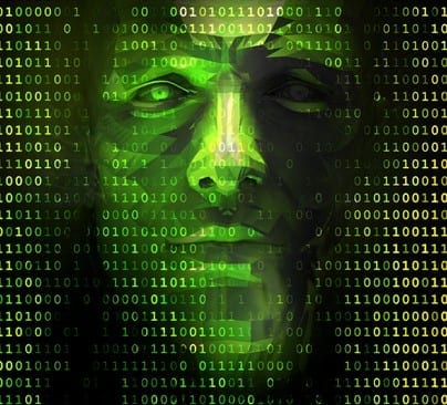 Binary Codes and Hacker Face New generation internet technologies and online dangerous.