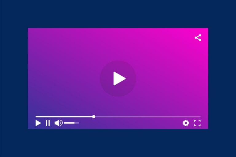 Modern interface video player. Template for applications and web technology. Blue background. Modern interface video player. Template for applications and web technology. Blue background. EPS 10