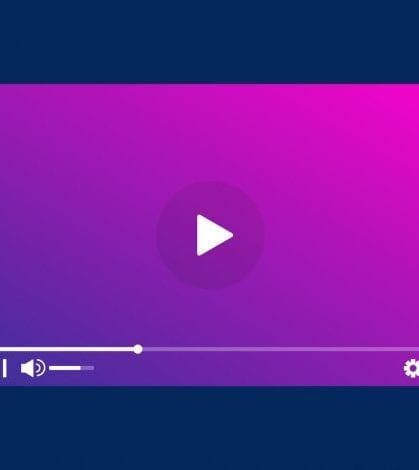 Modern interface video player. Template for applications and web technology. Blue background. Modern interface video player. Template for applications and web technology. Blue background. EPS 10