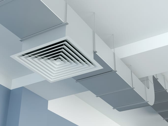 Industrial air duct ventilation, 3d Illustration ventilation duct, 3d Illustration