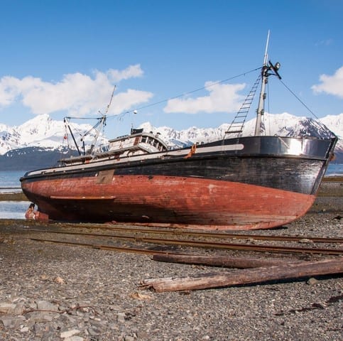 Shipwreck in Seward Alaska Shipwreck in Seward Alaska