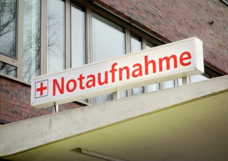 german-emergency-sign-notaufnahme-picture-id480937727