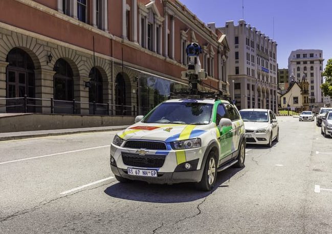 Google vehicle touring the city of Port Elizabeth Google maps vehicle seen capturing 360 degree view of Port Elizabeth city centre.