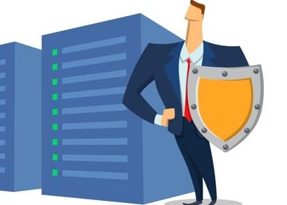GDPR (RGPD, DSGVO) concept illustration. General Data Protection Regulation. The protection of personal data. Server and security guard, isolated on white. GDPR (RGPD, DSGVO) concept illustration. General Data Protection Regulation. The protection of personal data. Server and security guard, isolated on white background.