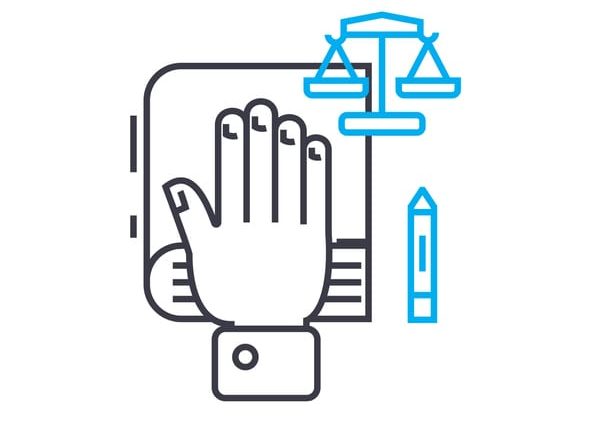 investment court concept, outline icon, linear sign, line pictogram, , flat vector, illustration