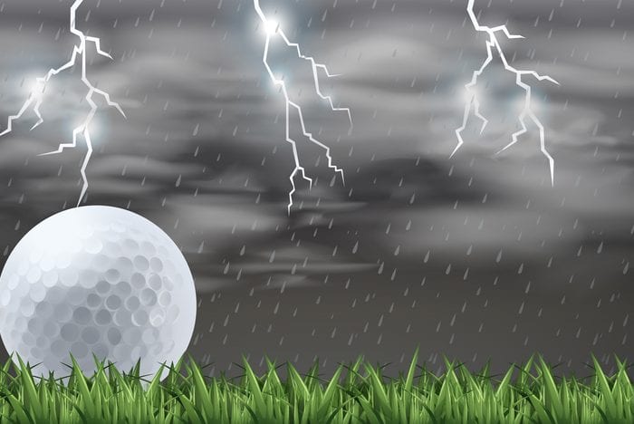A golf at the field A golf at the field illustration