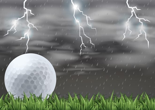 A golf at the field A golf at the field illustration