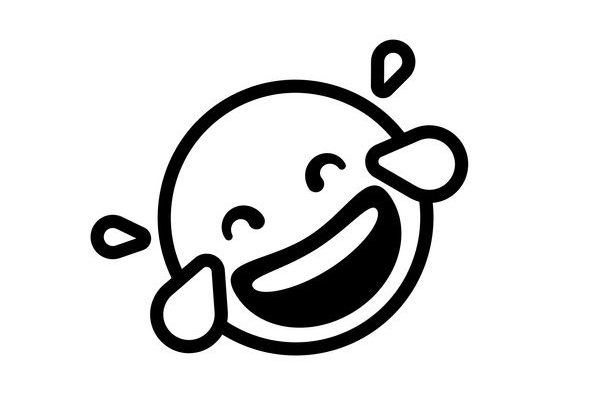 Vector illustration of a cute line art emoticon. Cut out design element for social media platforms, online messaging apps, Internet dating, human emotions, global communications and connections, Internet and technology, discussions and meetings, ideas and concepts and design projects in general