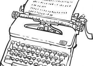 old-fashioned typewriter