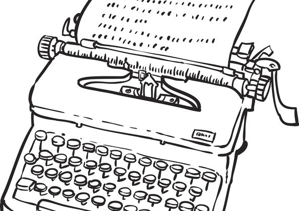 Vintage Typewriter Machine old-fashioned typewriter