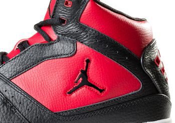 Black and Red Air Jordan Sneaker A Michael Jordan sneaker