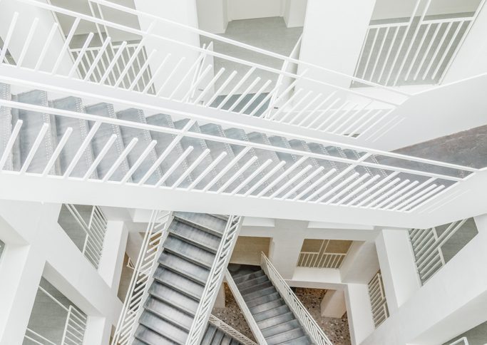 Modern Stairway Architecture New Town Hall Salzburg Austria Image from Escher: the stairways that turn in on themselves.