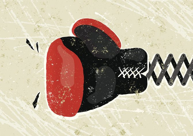 Boxing Glove Boxing glove on a spring.