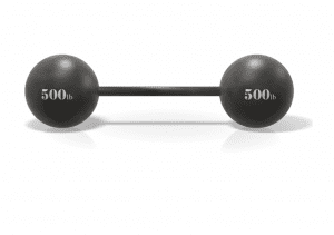 500 pound barbells.