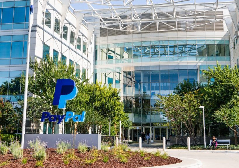 September 3, 2019 San Jose / CA / USA - PayPal headquarters in Silicon Valley; PayPal Holdings Inc. is an American company operating a worldwide online payments system