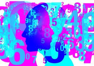 Collage suggesting facial recognition data.