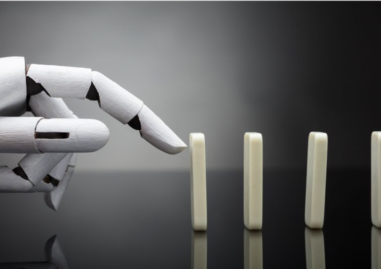 robotic-hand-pushing-dominos-picture-id917034286 robotic-hand-pushing-dominos-picture-id917034286