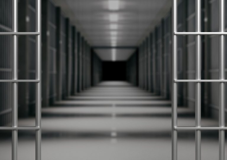 prison-interior-jail-cells-and-shadows-dark-background-3d-picture-id1207905653