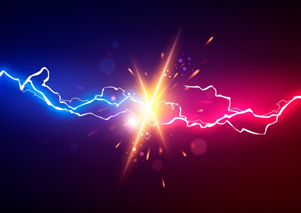 vector-illustration-abstract-electric-lightning-concept-for-battle-vector-id1312304496